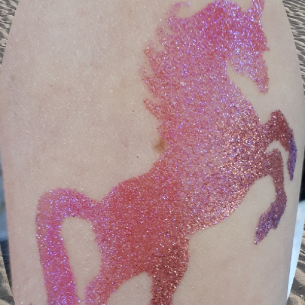 006 Glitzertattoo Einhorn Pink Kinderschminken Veranstaltung Event