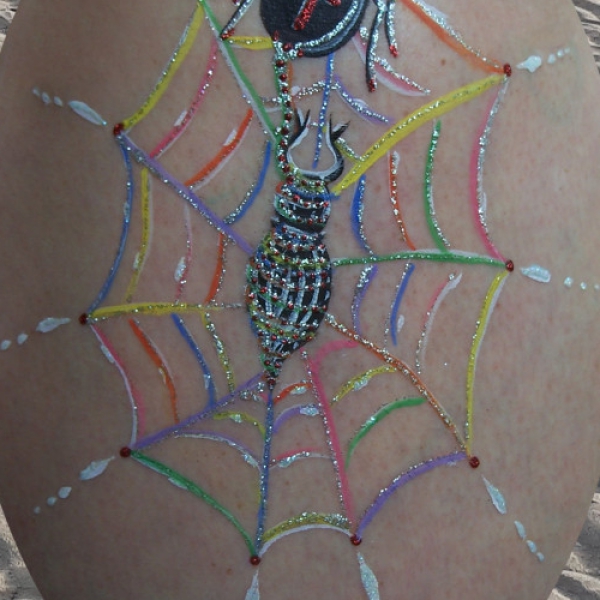 012 Kinderschminken Facepainting Spinne Kaefer Veranstaltung Event