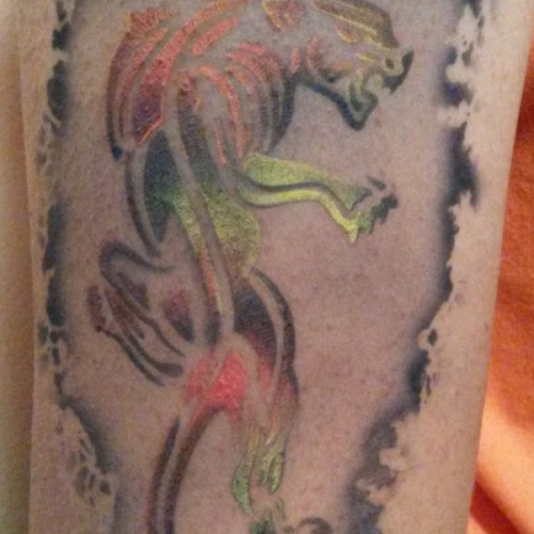 024 Airbrushtattoo Tiger Kinderschminken Veranstaltung Event