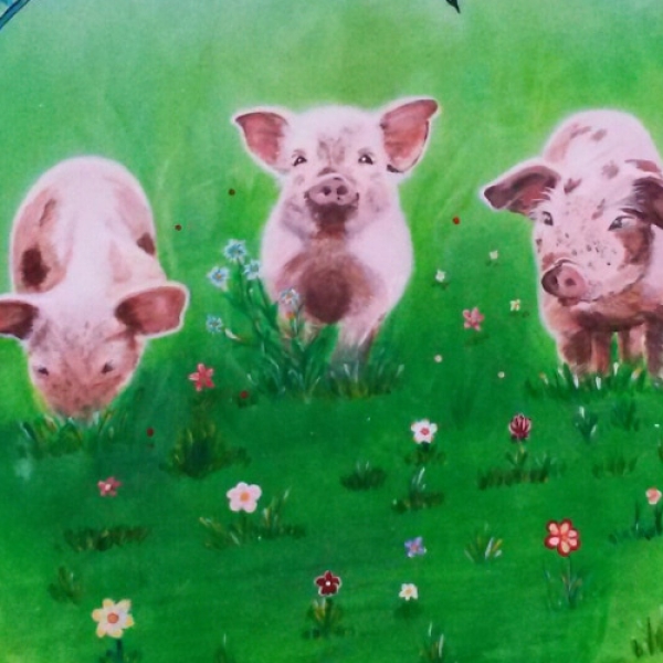 008 Kunst Airbrush Geburtstagsgeschenk Individuell Gestaltung Sonderaktionen Messen Hausmessen Verlosung Event Firmen